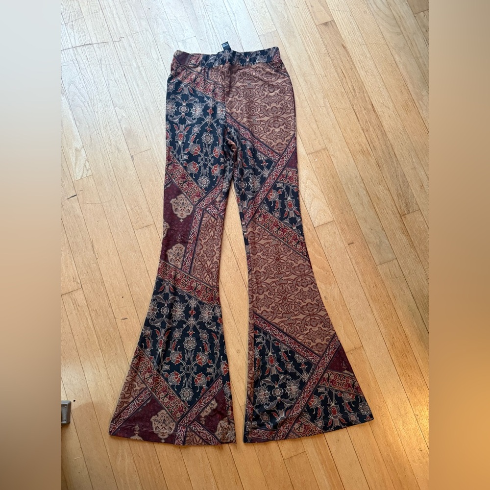 Bohemian Patchwork Flare Pants